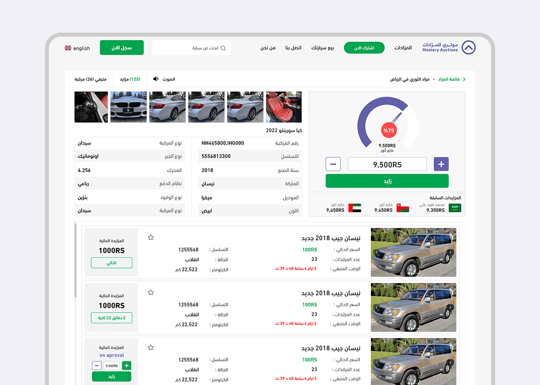 Multi-Auction Monitoring Control