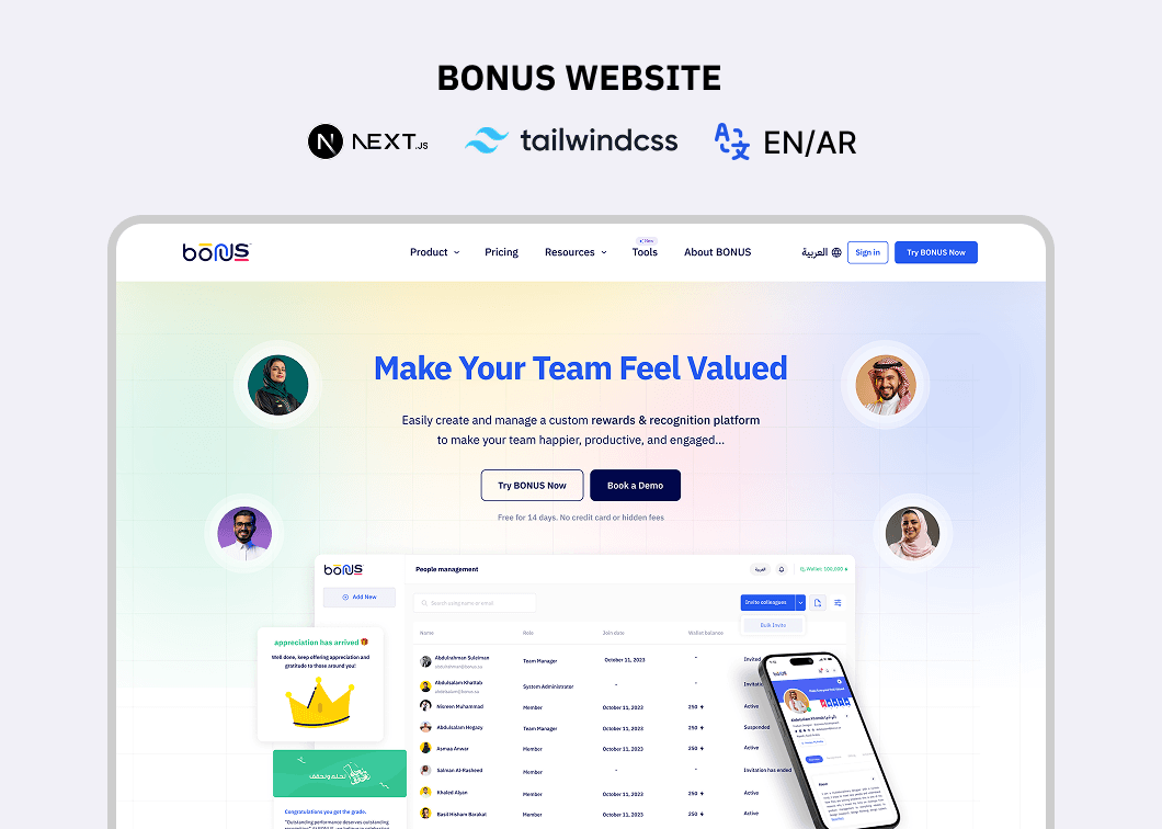 BONUS Website